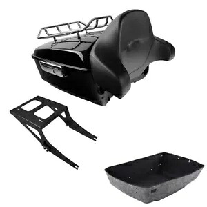キングパック トランク バックレスト 2 アップ マウント ラック ハーレー ツアー パック ファットボーイ 2008-17 に適合 King Pack Trunk Backrest 2-Up Mount Rack Fit For Harley Tour Pak Fatboy 2008-17 【並行輸入品】