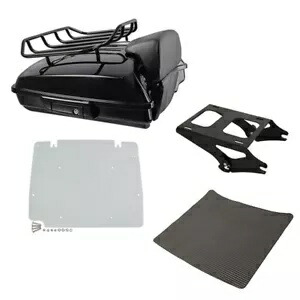 ブラックレイザートランク背もたれ取付ベースプレートハーレーロードキング 14-2024 に適合 Black Razor Trunk Backrest Mounting Base Plate Fit For Harley Road King 14-2024 【並行輸入品】