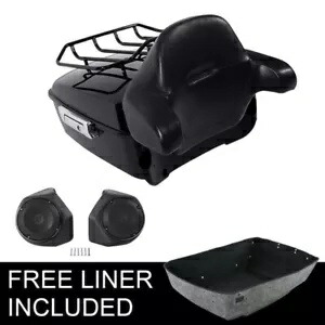 キングパック トランク 荷物ラック スピーカー ハーレー ツアーパック ロードキング 2014-24 に適合 King Pack Trunk Luggage Rack Speakers Fit For Harley Tour-Pak Road King 2014-24 【並行輸入品】