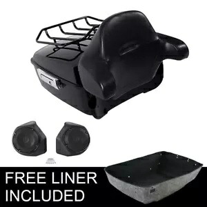 キングパック トランク 荷物ラック スピーカー ハーレー ツアーパック ストリート グライド 14-24 に適合 King Pack Trunk Luggage Rack Speaker Fit For Harley Tour Pak Street Glide 14-24 【並行輸入品】