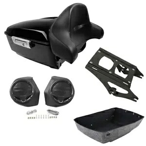 キングトランクバックレストスピーカーマウントハーレーツーリングロードキンググライド14-2024に適合 King Trunk Backrest Speaker Mount Fit For Harley Touring Road King Glide 14-2024 【並行輸入品】