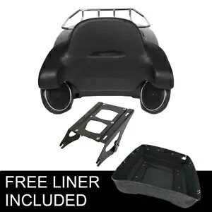キングトランク荷物バックレストスピーカーマウントラックハーレーツーリング 2014-2024 に適合 King Trunk Luggage Backrest Speakers Mount Rack Fit For Harley Touring 2014-2024 【並行輸入品】