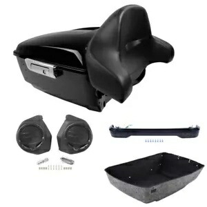 キングパック トランク背もたれパッド スピーカー LED ライト ハーレー ストリート グライド 14-24 に適合 King Pack Trunk Backrest Pad Speaker LED Light Fit For Harley Street Glide 14-24 【並行輸入品】