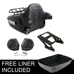 キング トランク パッド スピーカー マウント ラック ハーレー ツアー パック ストリート グライド 14-2024 に適合 King Trunk Pad Speakers Mount Rack Fit For Harley Tour Pak Street Glide 14-2024 【並行輸入品】