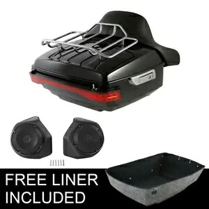 キング トランク ラック パッド スピーカー LED ライト ハーレー ツアー パック ツーリング 2014-2024 に適合 King Trunk Rack Pad Speakers LED Light Fit For Harley Tour Pak Touring 2014-2024 【並行輸入品】｜カスタムパーツ WORLD倉庫