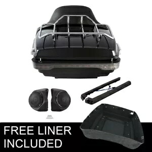 King トランクパッドスピーカー スモークライト ハーレーロードエレクトラグライド 2014-2024 に適合 King Trunk Pad Speakers Smoked Light Fit For Harley Road Electra Glide 2014-2024 【並行輸入品】