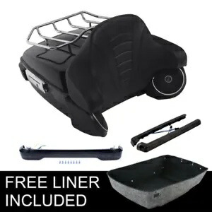 キングトランクバックレストスモークライトスピーカーハーレーツアーパックツーリング14-24に適合 King Trunk Backrest Smoked Lights Speakers Fit For Harley Tour Pak Touring 14-24 【並行輸入品】