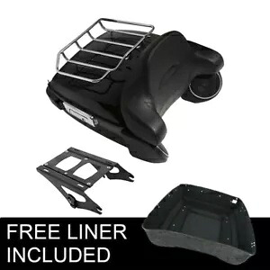 キングトランクバックレストスモークライトスピーカーマウントハーレーストリートグライド14-24用 King Trunk Backrest Smoked Light Speaker Mount Fit For Harley Street Glide 14-24 【並行輸入品】｜カスタムパーツ WORLD倉庫