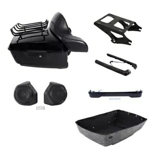 キングパック トランクバックレストパッドマウントライトスピーカー ハーレーツーリング 14-24 に適合 King Pack Trunk Backrest Pad Mount Lights Speakers Fit For Harley Touring 14-24 【並行輸入品】