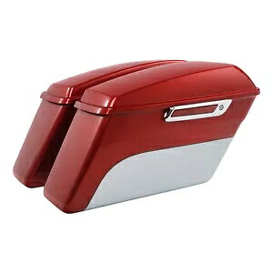 ハードサドルバッグ ハーレーエレクトラグライド 14-2024 ウィキッドレッドバラクーダシルバーに適合 Hard Saddlebags Fit For Harley Electra Glide 14-2024 Wicked Red Barracuda Silver 【並行輸入品】