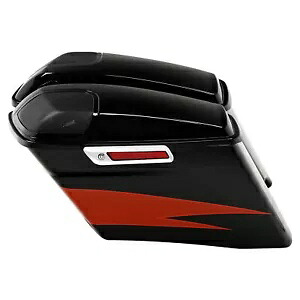 ストレッチサドルバッグ CVO ストリート グライド 17 サンバースト オレンジ スターファイア ブラックに適合 Stretched Saddlebags Fit For CVO Street Glide 17 Sunburst Orange Starfire Black 【並行輸入品】｜カスタムパーツ WORLD倉庫 103,400円