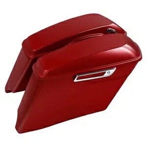 4インチ ストレッチハードサドルバッグ ハーレーツーリング CVO 14-2024 ウィキッドレッドデニムに適合 4\