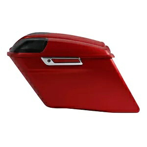 スピーカー蓋付きサドルバッグ ハーレー CVO ストリート グライド 14-24 ウィキッド レッド デニムに適合 Saddlebag w/ Speaker Lids Fit For Harley CVO Street Glide 14-24 Wicked Red Denim 【並行輸入品】