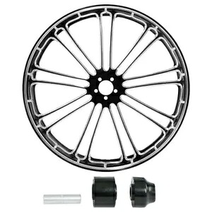 26インチ x 3.5インチ フロントホイールリム シングルディスクハブ ハーレーロードグライド 2008-2024に適合 26\