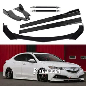 アキュラ TLX ILX RSX TL フロントバンパーリップスプリッター + サイドスカートリアディフューザー For Acura TLX ILX RSX TL Front Bumper Lip Splitter + Side Skirts Rear Diffuser 【並行輸入品】|カスタムパーツ WORLD倉庫