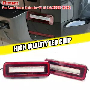 リアバンパーブレーキライト 2 個ランドローバーディフェンダー 90 110 130 2020-2024 ランプに適合 Rear Bumper Brake Light 2PCS Fits Land Rover Defender 90 110 130 2020-2024 Lamps 【並行輸入品】