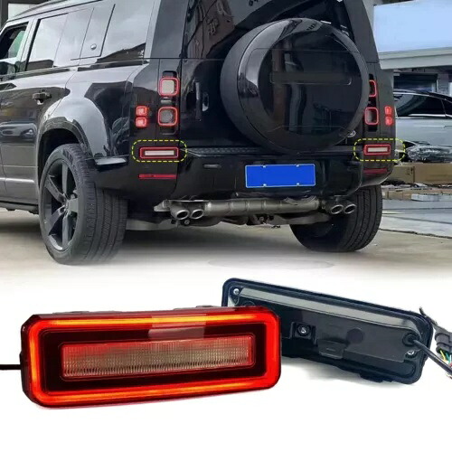 リアバンパーブレーキライトランドローバーディフェンダー 90 110 130 2020 ? 2024 ランプ 1 ペア Rear Bumper Brake Light For Land Rover Defender 90 110 130 2020~2024 Lamp 1Pair 【並行輸入品】