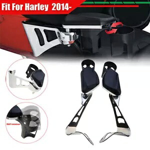 後部乗客アームレスト ドリンクホルダー付き ハーレーツーリンググライド 2014-22 米国に適合 Rear Passenger Arm Rests W/Drink Holder Fits For Harley Touring Glide 2014-22 US 【並行輸入品】|カスタムパーツ WORLD倉庫