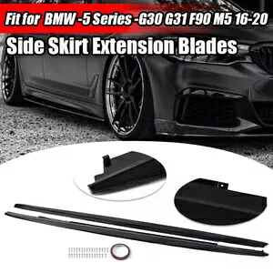 グロスブラック BMW G30 G31 F90 M5 M スポーツ 17-2019 サイドスカートエクステンションリップ 2X Gloss Black For BMW G30 G31 F90 M5 M Sport 17-2019 Side Skirts Extension Lip 2X 【並行輸入品】