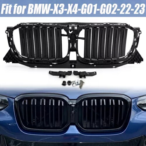 2022 以降 BMW X3 G01 X4 G02 LCI フロント アクティブ エア シャッター グリル 51137497227 に適合。 Fits 2022-UP BMW X3 G01 X4 G02 LCI Front Active Air Shutter Grille 51137497227 【並行輸入品】