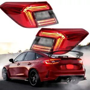 LED リアテールライトランプブレーキライトアウター 2 個ホンダシビック 2022-UP セダン LED Rear Tail Light Lamp Brake Lights Outer 2Pcs For Honda Civic 2022-UP Sedan 【並行輸入品】