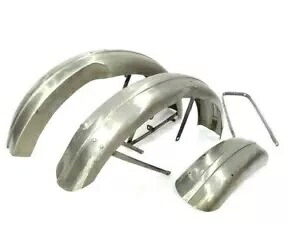 Triumph T90 Raw フロント & リア マッドガード セット + ステー/適合車種 Triumph T90 Raw Front & Rear Mudguards Set + Stays/FIT FOR 【並行輸入品】