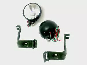 Willys Jeeps MB Ford Gpw ヘッドライトライト + ブラケットペア左右に適合 Fits For Willys Jeeps MB Ford Gpw Headlight Light + Bracket Pair Left & Right 【並行輸入品】