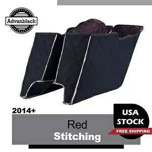 レッドステッチ拡張サドルバッグライナー Advanblack ストレッチバッグ 14+ に適合 Red Stitching Extended Saddlebag Liner Fits for Advanblack Stretched Bag 14+ 【並行輸入品】