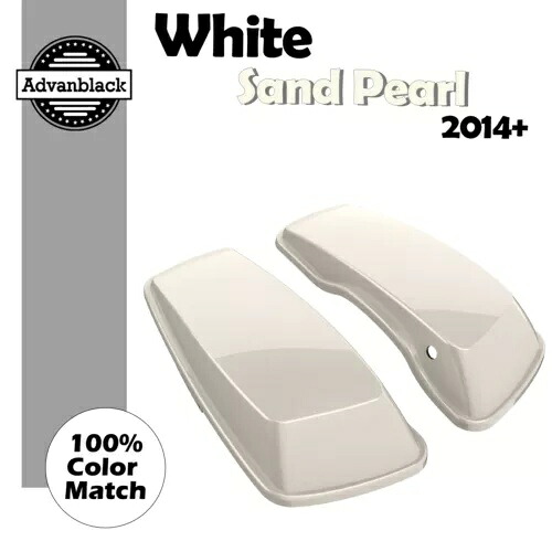 ホワイトサンドパールサドルバッグ蓋 ハーレーツーリングストリートロードグライドスペシャル 14+ White Sand Pearl Saddlebag Lids For Harley Touring Street Road Glide Special 14+ 【並行輸入品】