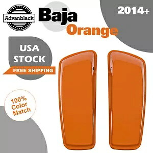 バハ オレンジ サドルバッグ蓋 ハーレー ツーリング ストリート ロード グライド スペシャル 14+ Baja Orange Saddlebag Lids for Harley Touring Street Road Glide Special 14+ 【並行輸入品】