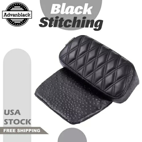 Advanblack Raptor スモール バックレスト パッド ブラック ステッチ ハーレーダビッドソンに適合 Advanblack Raptor Small Backrest Pad Black Stitching Fits Harley Davidson 【並行輸入品】｜カスタムパーツ WORLD倉庫