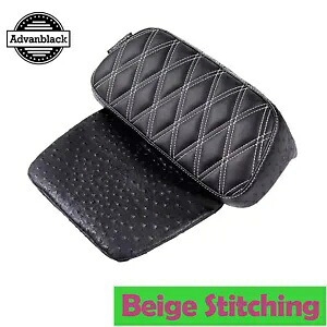 Advanblack ラプター スモール バックレスト パッド ホワイト ステッチ ハーレー ツーリング用 Advanblack Raptor Small Backrest Pad White Stitching For Harley Touring 【並行輸入品】|カスタムパーツ WORLD倉庫