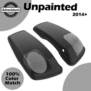 未塗装 5x7 インチ サドルバッグ スピーカー蓋 オーディオ カバー 2014+ ハーレー用 Unpainted 5x7 inch Saddlebag Speaker Lids Audio Cover For 2014+ Harley 【並行輸入品】