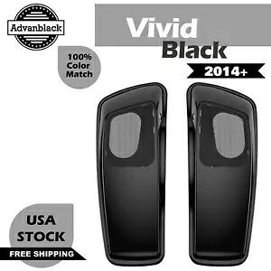 ビビッドブラック 6x9 インチサドルバッグスピーカー蓋オーディオカバーハーレー 14+ Vivid Black 6x9 inch Saddlebag Speaker Lids Audio Cover For Harley 14+ 【並行輸入品】
