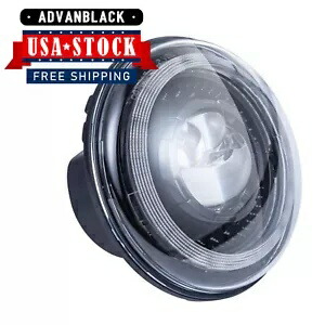 Pro Fuzion LED ブラック ヘッドライト ハロー付き ハーレー ツーリング/インディアン/ソフテイル用 Pro Fuzion LED Black Headlight w/ Halo For Harley Touring/ Indian/ Softail 【並行輸入品】