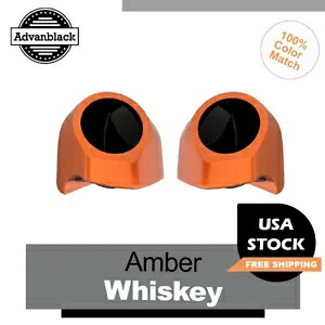 アンバー ウイスキー キング ツアー パック リア 6.5 インチ スピーカー ポッド Advanblack および Harley に適合 Amber Whiskey King Tour Pak Pack Rear 6.5" Speaker Pods Fits Advanblack & Harley 【並行輸入品】｜カスタムパーツ WORLD倉庫