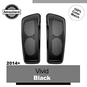 ビビッドブラック デュアル 6x9 スピーカー蓋 2014 年以降のハーレー ツーリング FLHR FLHXS FLTRX に適合 Vivid Black Dual 6x9 Speaker Lids Fits 2014+ Harley Touring FLHR FLHXS FLTRX 【並行輸入品】