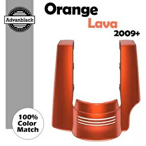 ハーレー ツーリング 2009+ 2 into 1 ストレッチ リアフェンダー エクステンション オレンジ LAVA For Harley Touring 2009+ 2 into 1 Stretched Rear Fender Extension ORANGE LAVA 【並行輸入品】