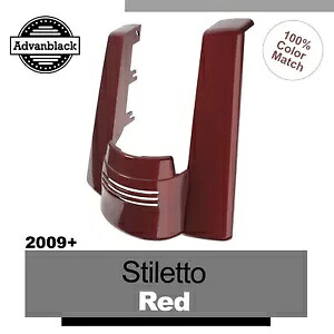 ハーレーツーリング 2009+ STILETTO RED デュアルノーカットストレッチリアフェンダーエクステンション用 For Harley Touring 2009+ STILETTO RED Dual Uncut Stretched Rear Fender Extension 【並行輸入品】
