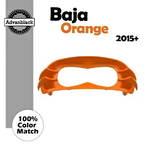 ハーレーロードグライド FLTRX BAJA オレンジ Advanblack ヘッドライトベゼル 2015+ 用 For Harley Road Glide FLTRX BAJA ORANGE Advanblack Headlight Bezel 2015+ 【並行輸入品】｜カスタムパーツ WORLD倉庫 70,180円