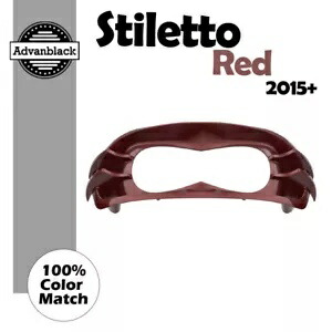ハーレーロードグライド FLTRX STILETTO RED Advanblack ヘッドライトベゼル 2015+ 用 For Harley Road Glide FLTRX STILETTO RED Advanblack Headlight Bezel 2015+ 【並行輸入品】
