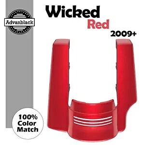 ハーレー ツーリング 2009+ 2 into 1 ストレッチ リアフェンダー エクステンション WICKED RED For Harley Touring 2009+ 2 into 1 Stretched Rear Fender Extension WICKED RED 【並行輸入品】