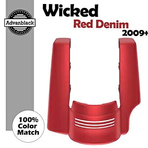 ハーレー ツーリング 09+ 2 into 1 ストレッチ リアフェンダー エクステンション WICKED RED DENIM For Harley Touring 09+ 2 into 1 Stretched Rear Fender Extension WICKED RED DENIM 【並行輸入品】