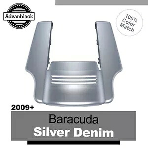 バラクーダ シルバー デニム リアフェンダー エクステンション ストレッチフィラー ハーレー 2009+用 Barracuda Silver Denim Rear Fender Extension Stretched Filler For Harley 2009+ 【並行輸入品】