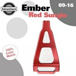 Advanblack エンバーレッド Sunglo ABS チンスポイラー 09-16 空冷ハーレーツーリング用 Advanblack Ember Red Sunglo ABS Chin Spoiler For 09-16 Air-Cooled Harley Touring 【並行輸入品】