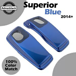 Advanblack スーペリア ブルー 6x9インチ サドルバッグ スピーカー蓋 ハーレー ツーリング 2014+用 Advanblack Superior Blue 6x9\