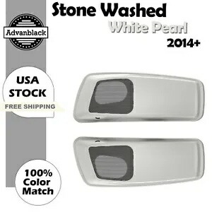 Advanblack ストーンウォッシュ ホワイト パール 6x9 スピーカー蓋 2014 年以降のハーレー ツーリングに適合 Advanblack Stone Washed White Pearl 6x9 Speaker Lids Fits 2014+ Harley Touring 【並行輸入品】