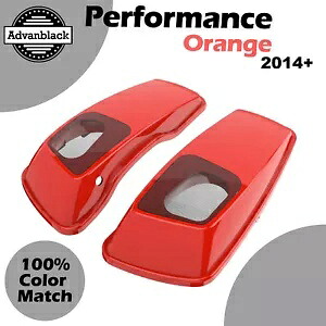 パフォーマンスオレンジ 6x9 インチサドルバッグスピーカー蓋オーディオカバーハーレーツーリングに適合 PERFORMANCE ORANGE 6x9\