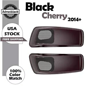 ブラックチェリー 6x9 サドルバッグスピーカー蓋はハーレーストリートロードグライドキング 14+ に適合 Black Cherry 6x9 Saddlebag Speaker Lids Fits Harley Street Road Glide King 14+ 【並行輸入品】