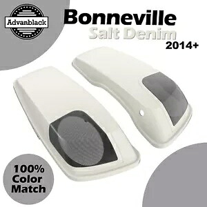 Bonneville ソルトデニム 5x7 インチサドルバッグスピーカー蓋オーディオカバーハーレー用 Bonneville Salt Denim 5x7 inch Saddlebag Speaker Lids Audio Cover For Harley 【並行輸入品】